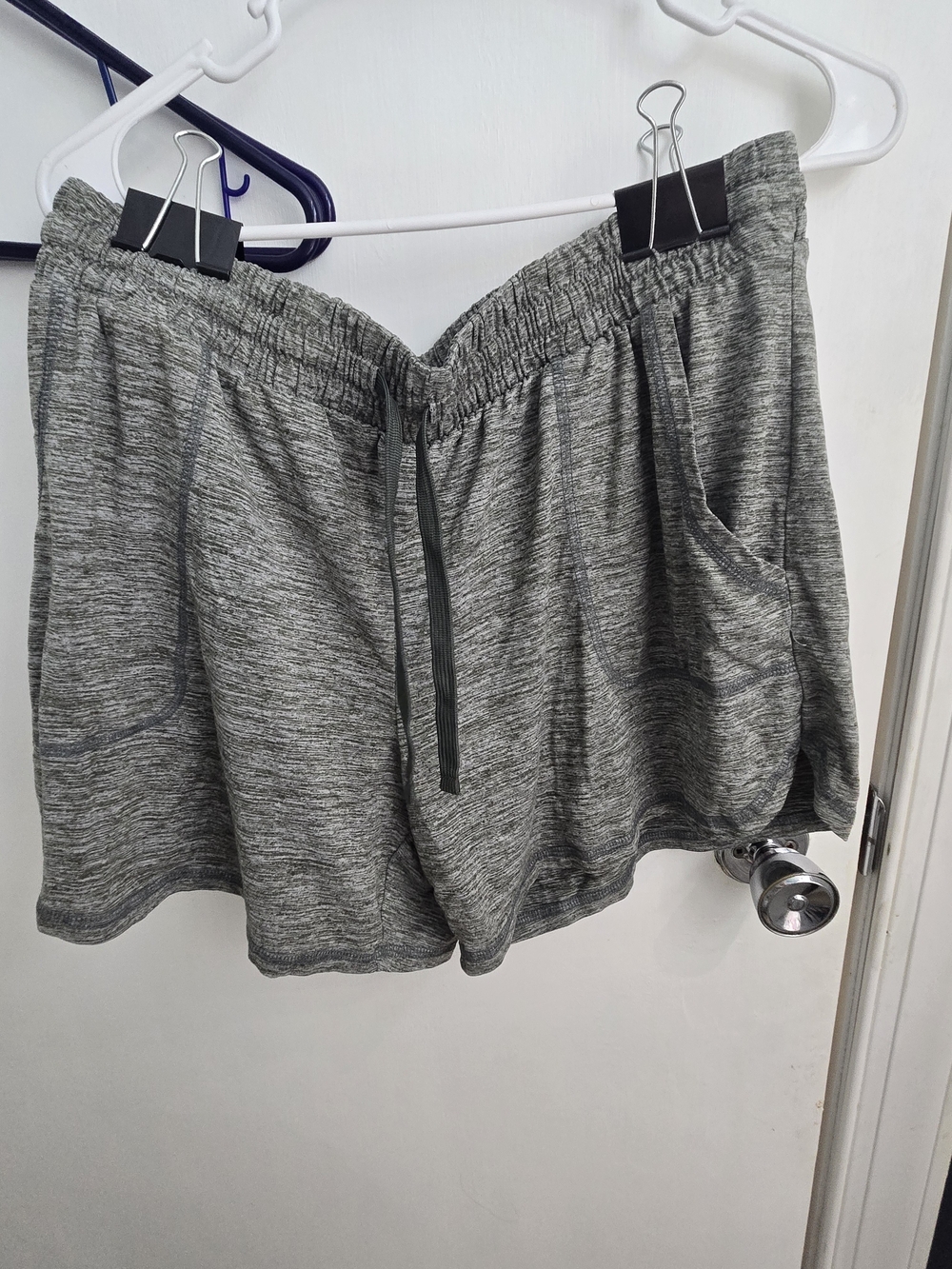 Women's Gray Heather Lounge Shorts - Comfortable Drawstring